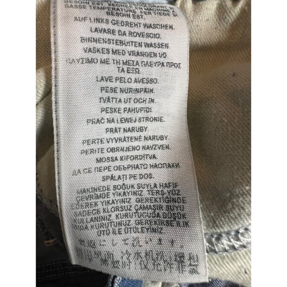 G by guess mid rise jeans size 31 stretch medium wash cuffed Y2K - Picture 13 of 14